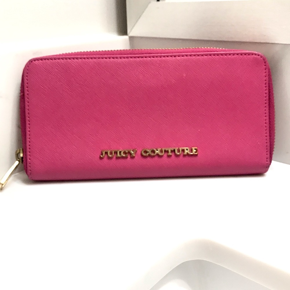 🆕🔥JUICY COUTURE REAL LEATHER&SUPER CHIC&TRENDY PRETTY PINK&GOLD HARDWARE NWOT